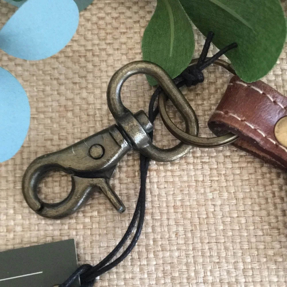 NWT Myra Bag Succulent Hand-Tooled Leather Key Fob Key Chain Bag Charm